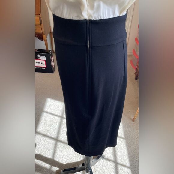 Halogen Dress Womens Beige Black Sleeveless Fitted Trim Sheath Size 4 - Picture 9 of 10